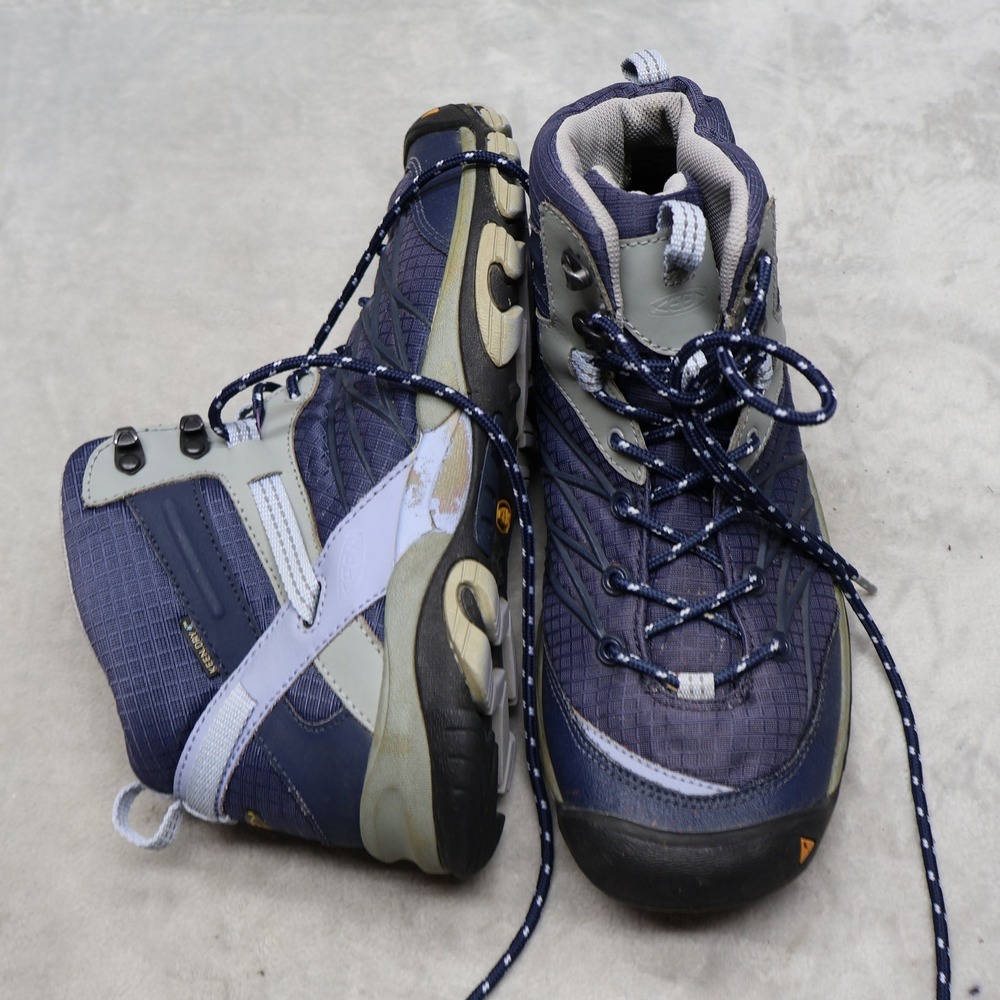 Keen Womens 11 Hiking Boots Blue Marshall Mid Waterproof Trail Outdoor Trekking